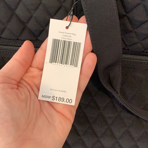 Nwt vera bradley grand traveler duffel bag classic black - Picture 6 of 11